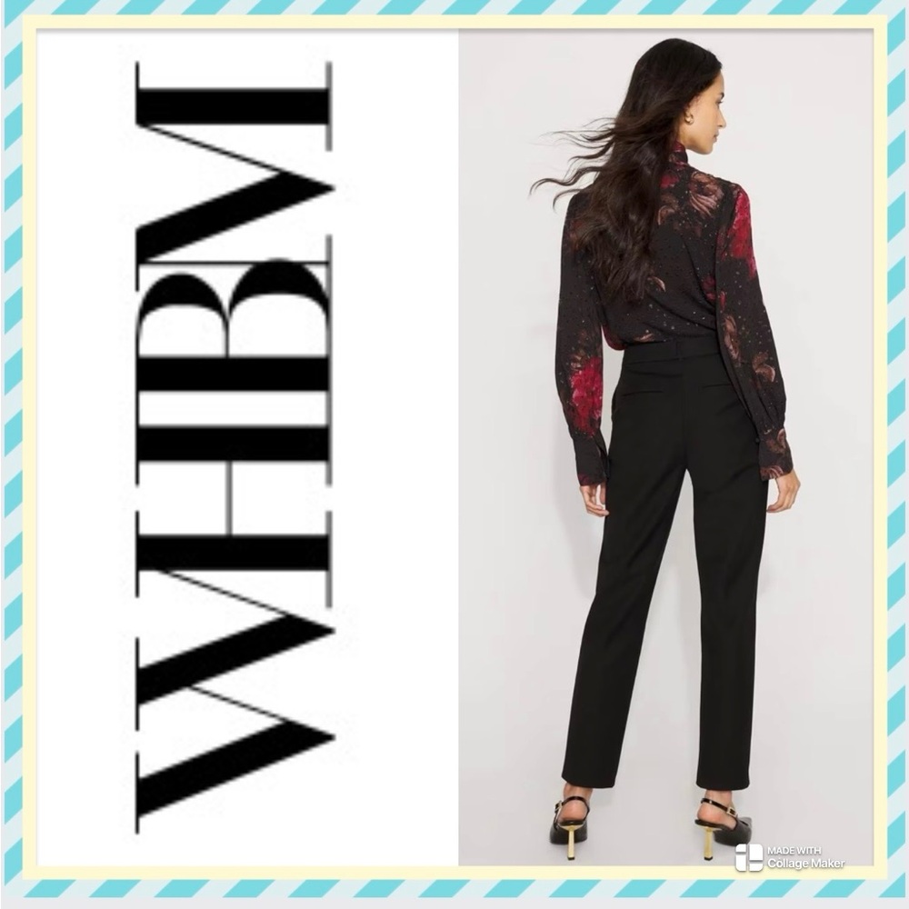 White House Black Market Elegant Black Cropped Pants